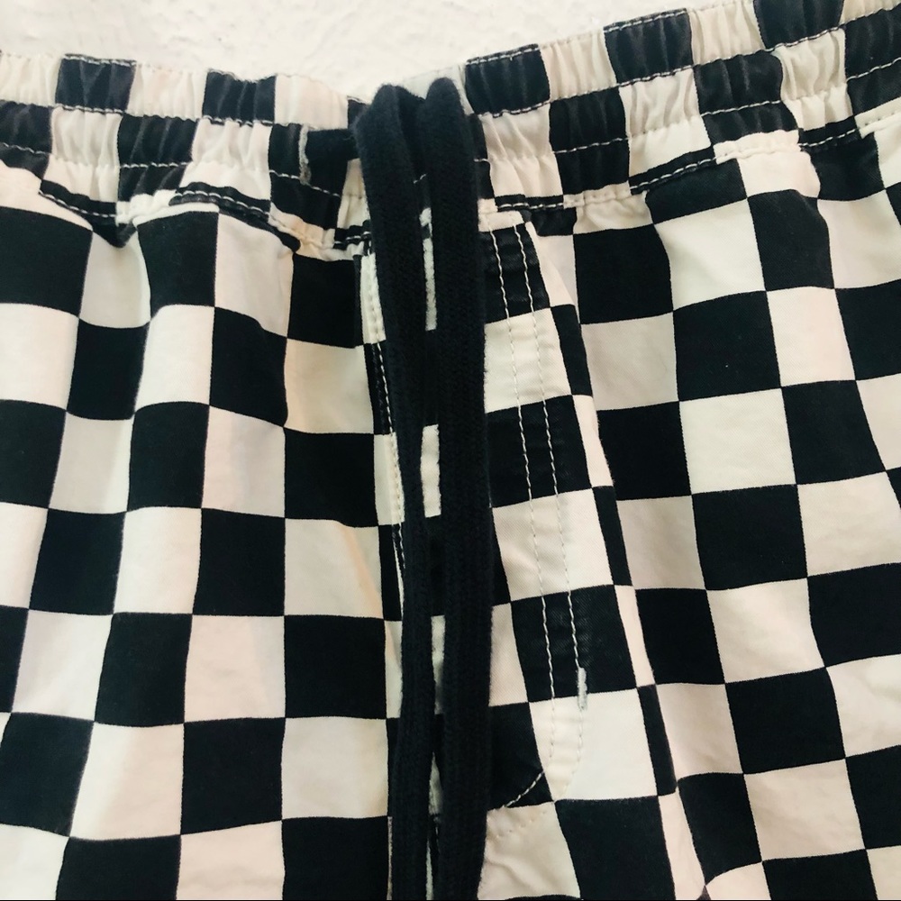 Vans Black & White Checkerboard Athletic Shorts - Picture 6 of 9
